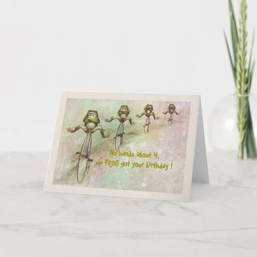 Kikker Late Verjaardag Kaart (Voorkant)