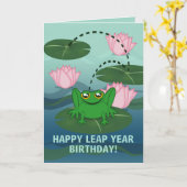 Kikker lepsen, Lep Year Birthday Card Kaart (Gele Bloem)