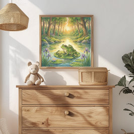 Kikker mama en kikkervisjes kwekerij poster