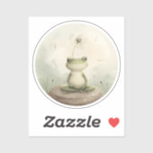 Kikker meditatie paardenbloem sticker (Vel)