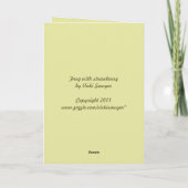 kikker met aardbeienkaart kaart (Achterkant)