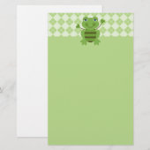 Kikker met achtergrondverlichting briefpapier (Voorkant / Achterkant)