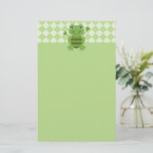 Kikker met achtergrondverlichting briefpapier (Staand voorkant)