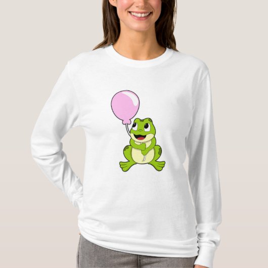 Kikker met ballon t-shirt (Voorkant)