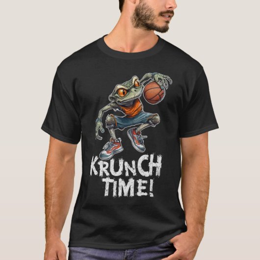 Kikker met basketbalkikker t-shirt (Voorkant)