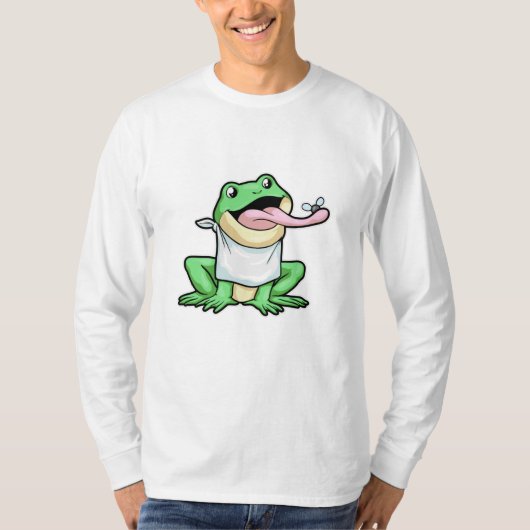 Kikker met beetel t-shirt (Voorkant)