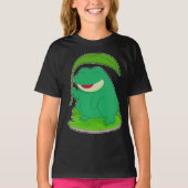 Kikker met blad als zonnescherm t-shirt (Voorkant)