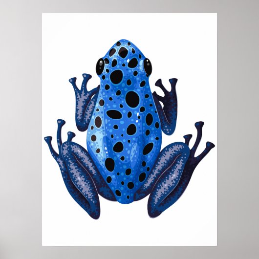 Kikker met blauwe stippen Digitale Print | Kikker  (Voorkant)