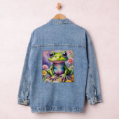 Kikker met bloem digitale kunst denim jacket (Hangar)