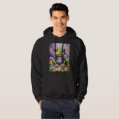 Kikker met bloem digitale kunst hoodie (Voorkant volledig)