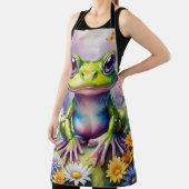 Kikker met bloem digitale kunst schort (Insitu)