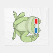 Kikker met bril fleece deken (Voorkant (Horizontaal))