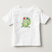 Kikker met bril kinder shirts (Voorkant)