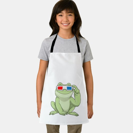 Kikker met bril schort (Insitu)