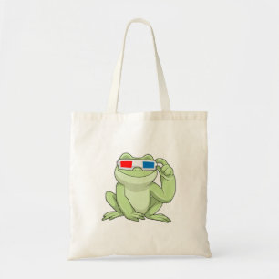 Kikker met bril tote bag