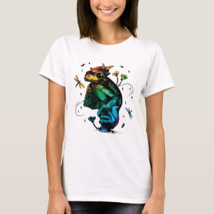 Kikker met champignon Cottcore Hand Drawn Style T-shirt