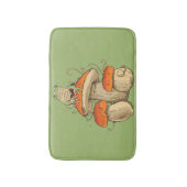  kikker met champignons cottagecore badmat (Voorkant Verticaal)