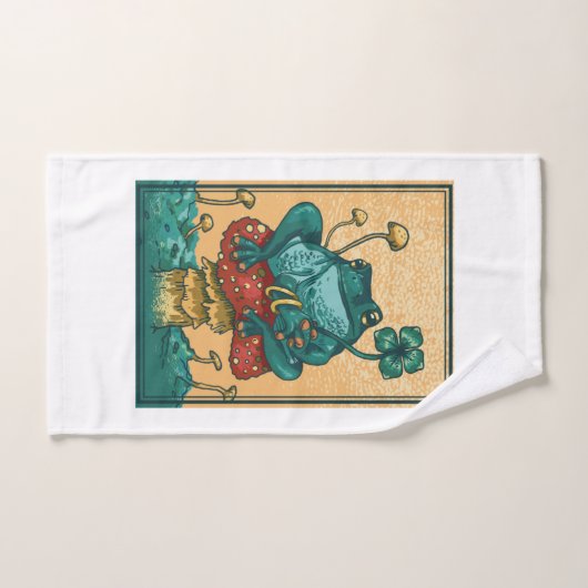 Kikker met champignonvormig ontwerp bad handdoek (Handdoek)