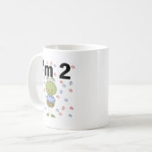 Kikker met cupcake 2e verjaardag Tshirts Koffiemok (Voorkant links)