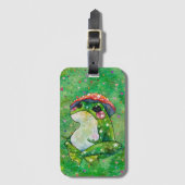 Kikker met de naam Clover Bagagelabel (Voorkant (verticaal))