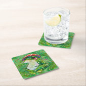 Kikker met de naam Clover Kartonnen Onderzetters (Insitu)