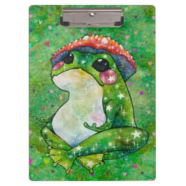 Kikker met de naam Clover Klembord