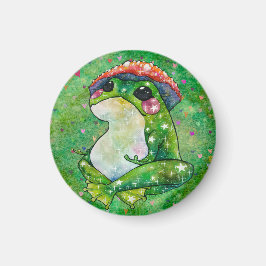 Kikker met de naam Clover Magneet