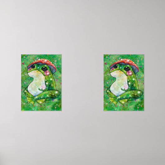 Kikker met de naam Clover Muurkunst Sets (Voorkant)