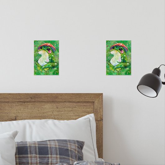 Kikker met de naam Clover Muurkunst Sets (Slaapkamer)