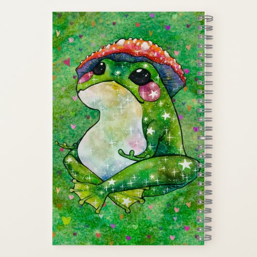 Kikker met de naam Clover Notitieboek (Achterkant)