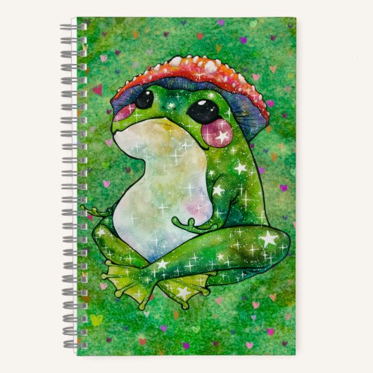 Kikker met de naam Clover Notitieboek (Voorkant)