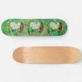Kikker met de naam Clover Persoonlijk Skateboard (Horizontaal)