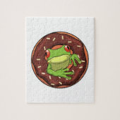 Kikker met Donut Legpuzzel (Verticaal)