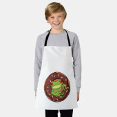 Kikker met Donut Schort (Gedragen)