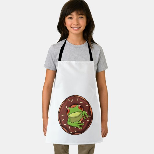 Kikker met Donut Schort (Insitu)
