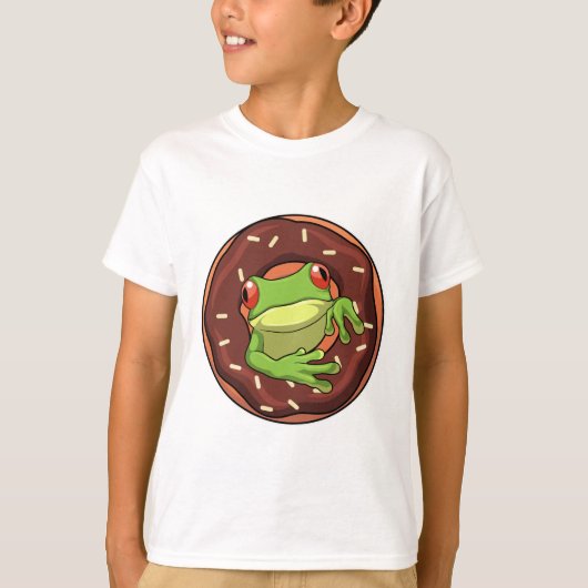 Kikker met Donut T-shirt (Voorkant)