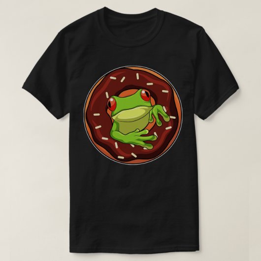 Kikker met Donut T-shirt (Design voorkant)
