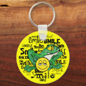 Kikker met een glimlach sleutelhanger (Voorkant)