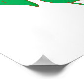 kikker met een leuke groene cartoon poster (Hoek)