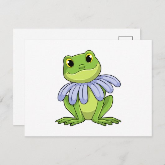 Kikker met een madeliefje briefkaart (Voorkant / Achterkant)