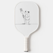 Kikker met een vork pickleball paddle (Achterkant)