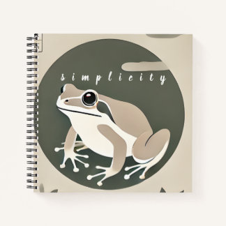 kikker met eenvoud notitieboek