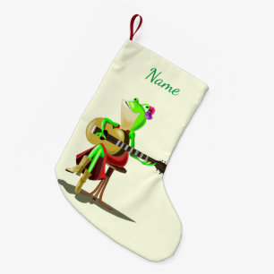 Kikker met Gitaar Kerst Stocking Custom Kwam Kleine Kerstsok