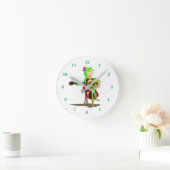 Kikker met gitaarklok Aangepaste kleur - Schildere Ronde Klok (Huis)