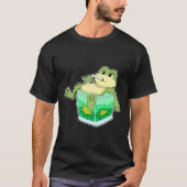 Kikker met glas van ijs t-shirt (Voorkant)