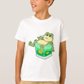 Kikker met glas van ijs t-shirt (Voorkant)