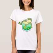 Kikker met glas van ijs t-shirt (Voorkant)
