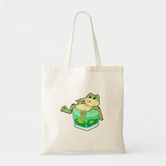Kikker met glas van ijs tote bag (Voorkant)