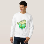 Kikker met glas van ijs trui (Voorkant volledig)