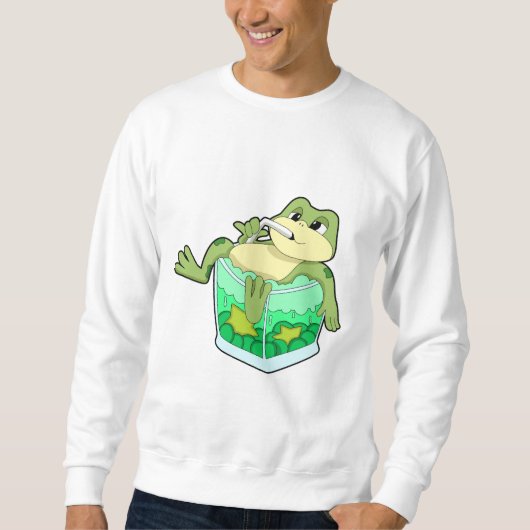 Kikker met glas van ijs trui (Voorkant)